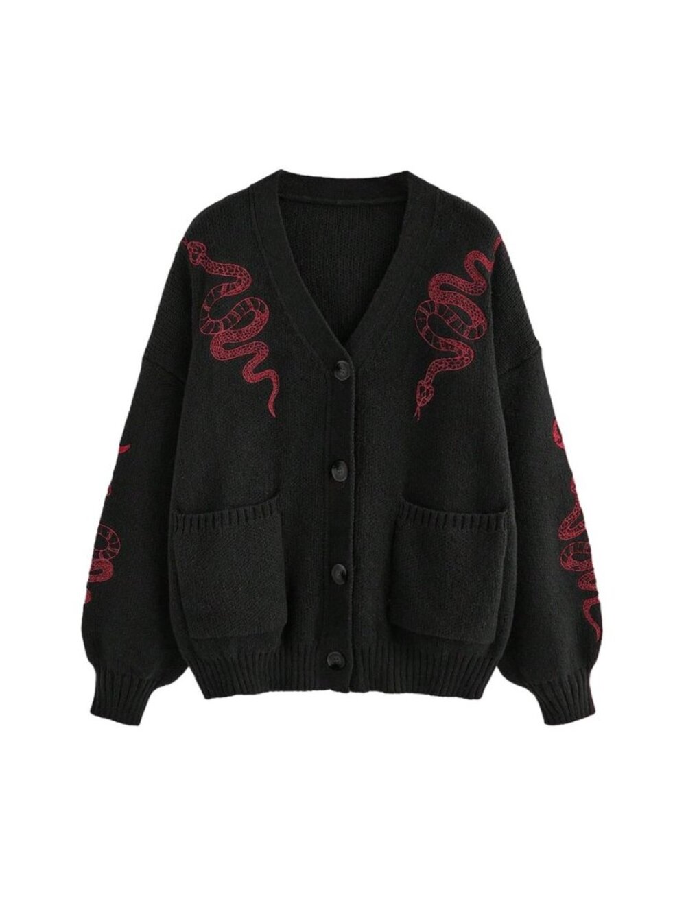 Women's Butterfly Goth Cardigan Boho Floral Cropped Sweater
